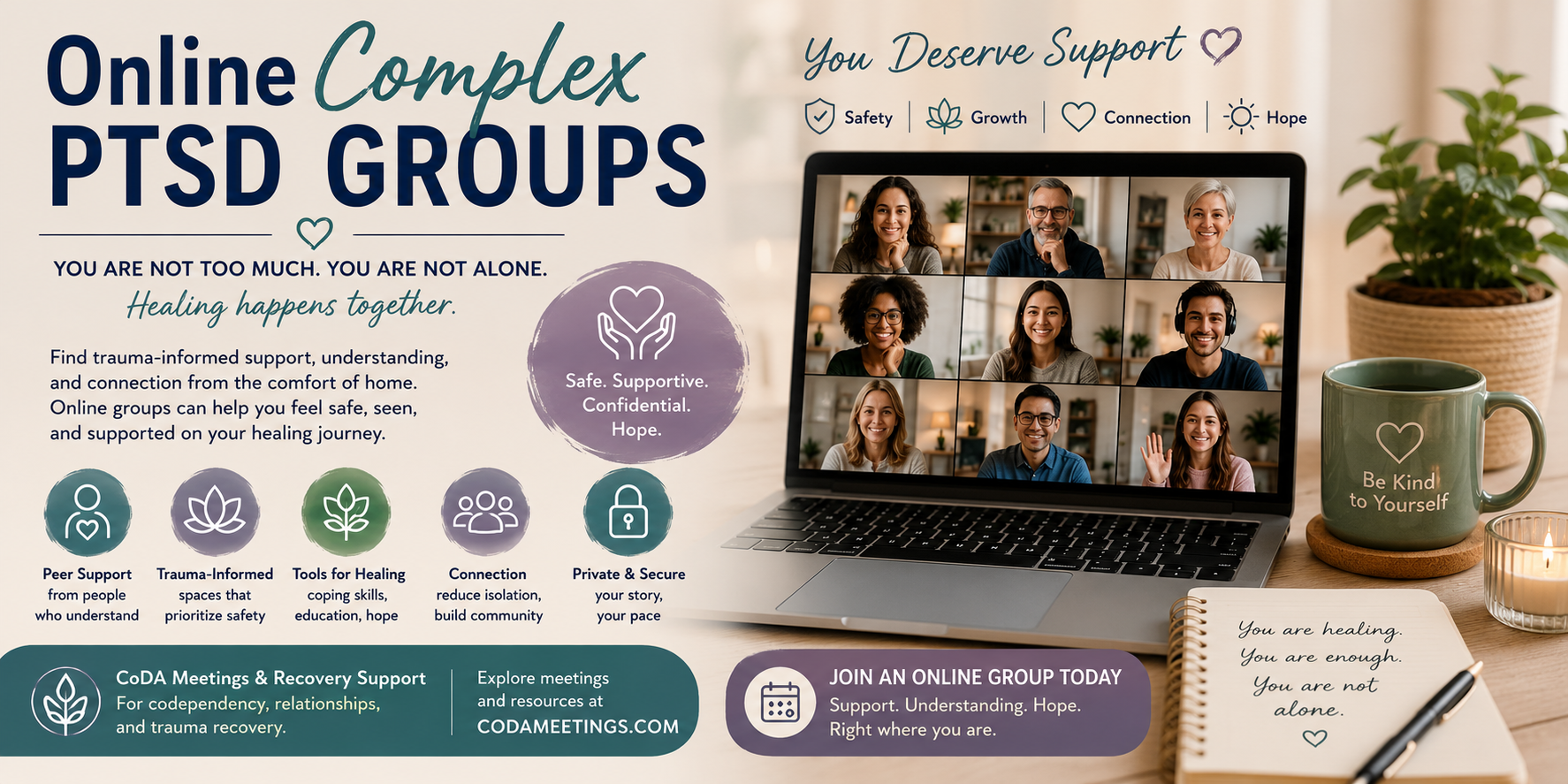 Online Complex PTSD Groups | Trauma Support & Codependency Recovery